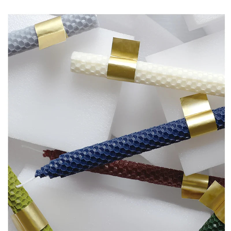 12pcs 15cm*20cm*0.3cm Natural Candle Material, Handmade DIY Honey Candle for Children, Craft Wax, Honeycomb Color Beeswax