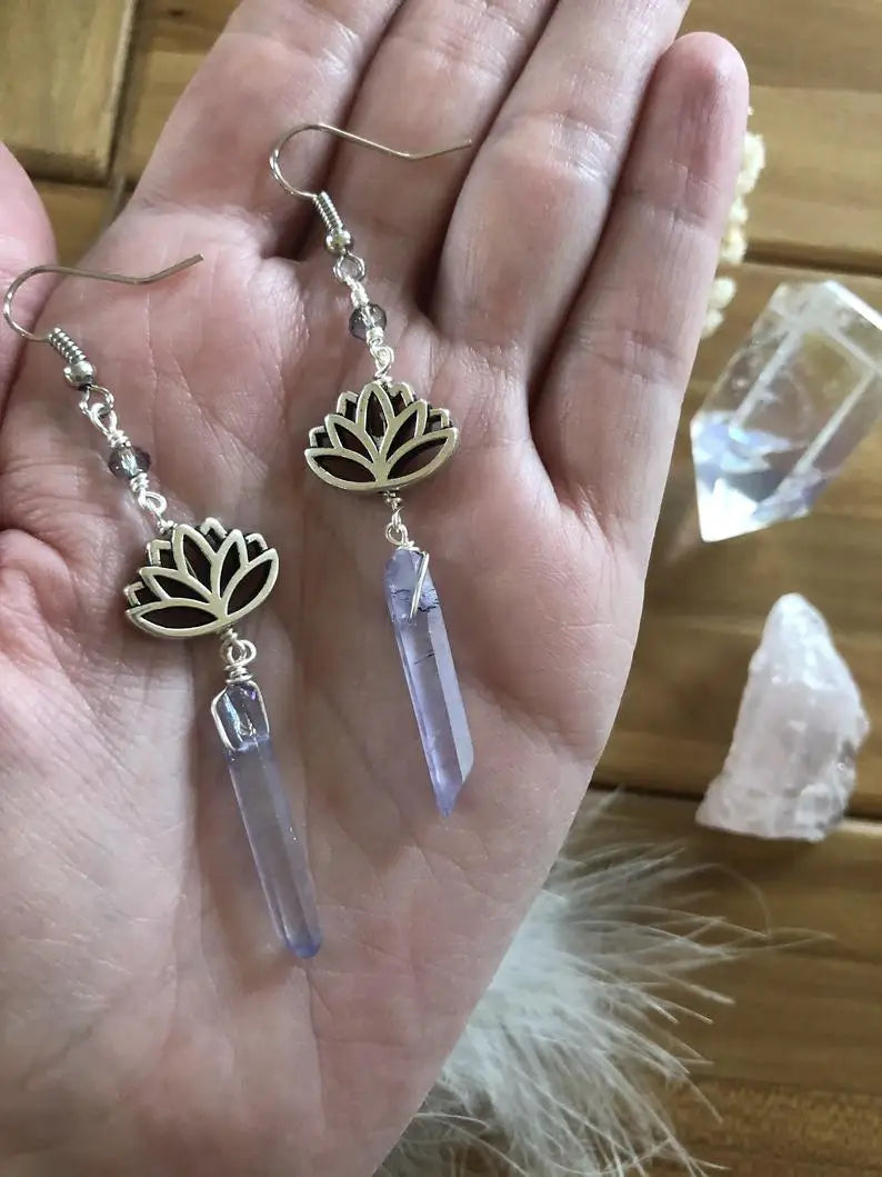 Chakra Threader Earrings , 7 Chakra Jewelry, Threader Earrings Aura Cleansing Healing Jewelry with Meaning