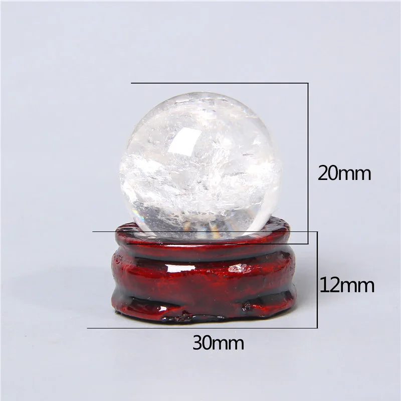 Natural Dream Amethyst Citrine Tanglin Jade Crystal Ball Sphere Feng Shui Decorative Ornaments With Base