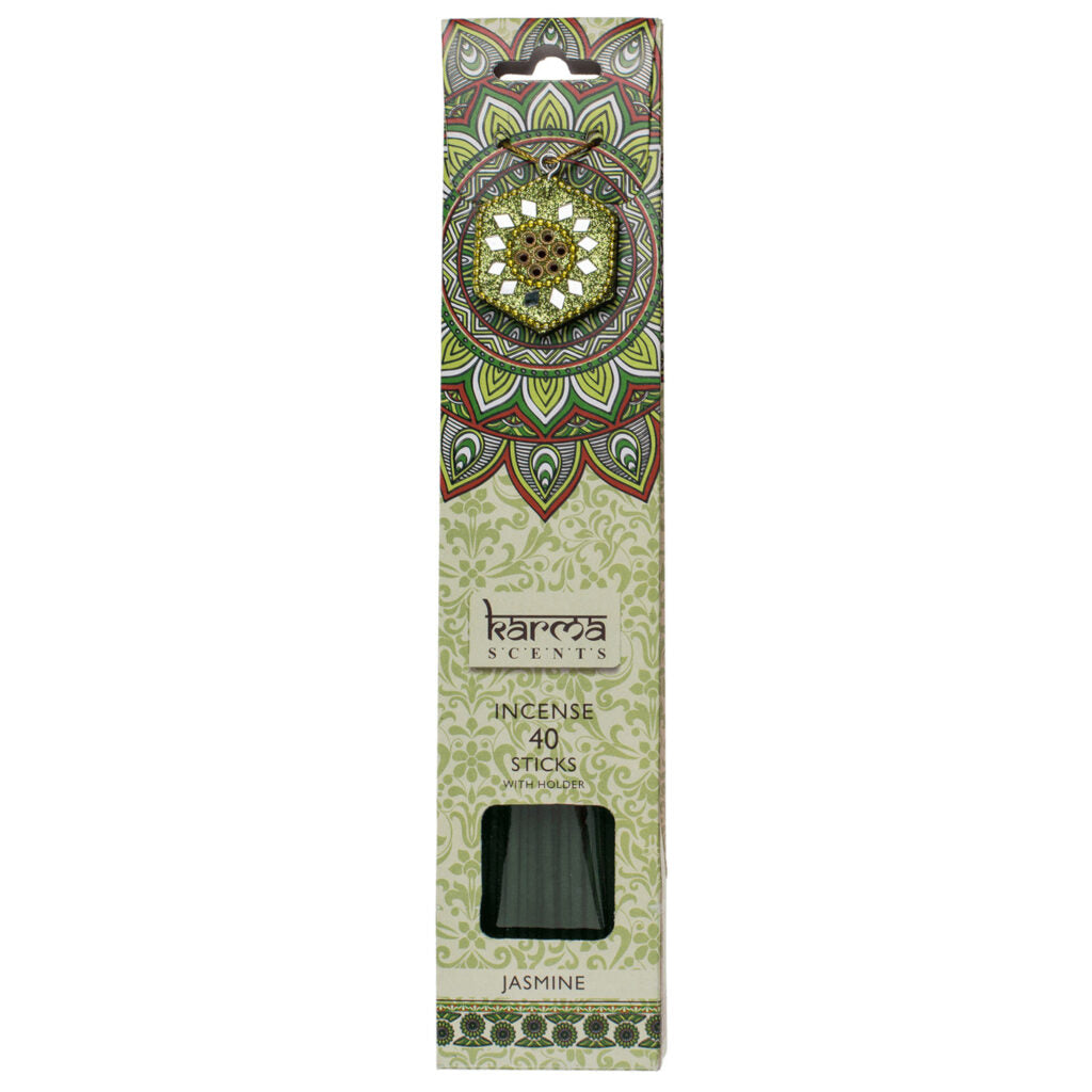 Räucherstäbche<wbr/>n Indische 40 Stück inkl. Halter verschiedene Düfte Karma Scents