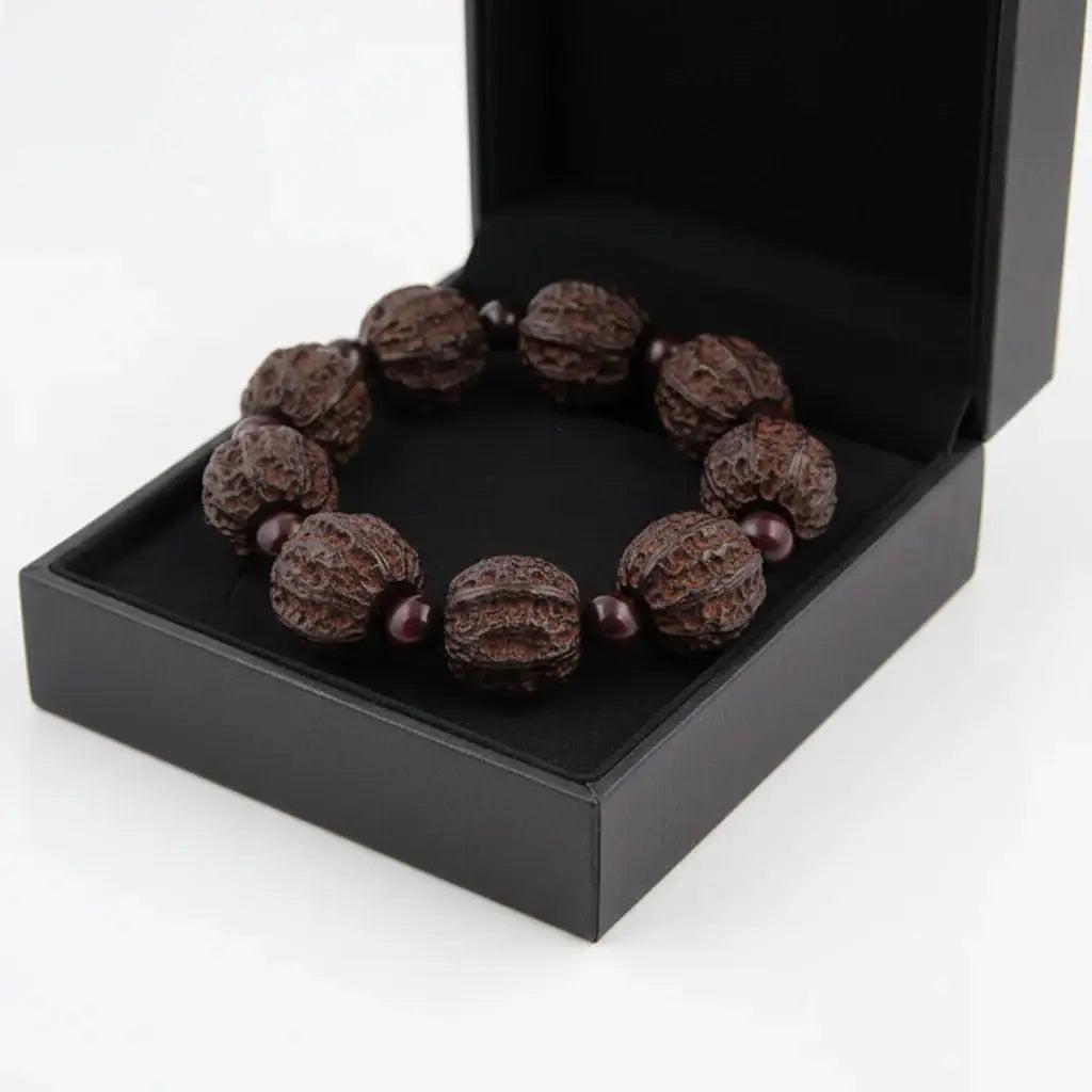 Men’s Buddha Wood Bead Bracelet