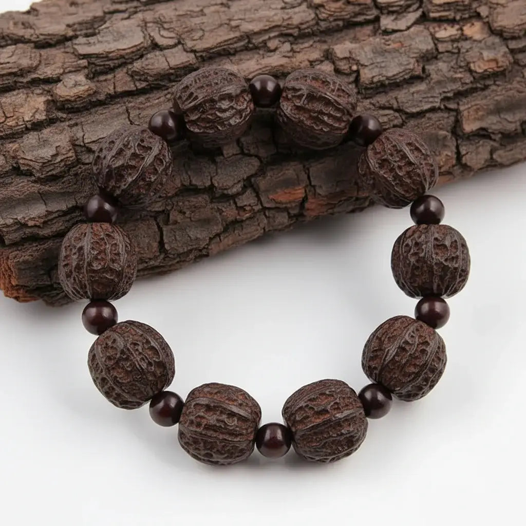 Men’s Buddha Wood Bead Bracelet