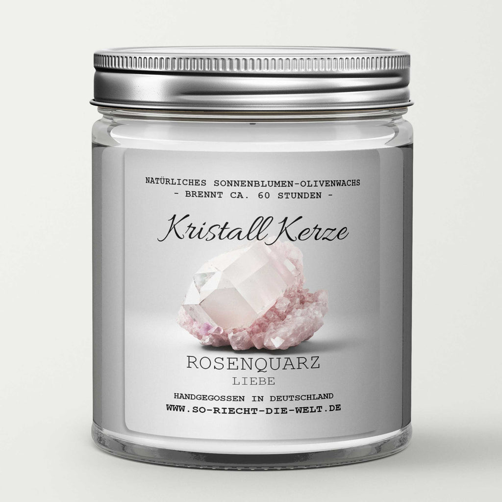 Rosenquarz Kristall Duftkerze ation