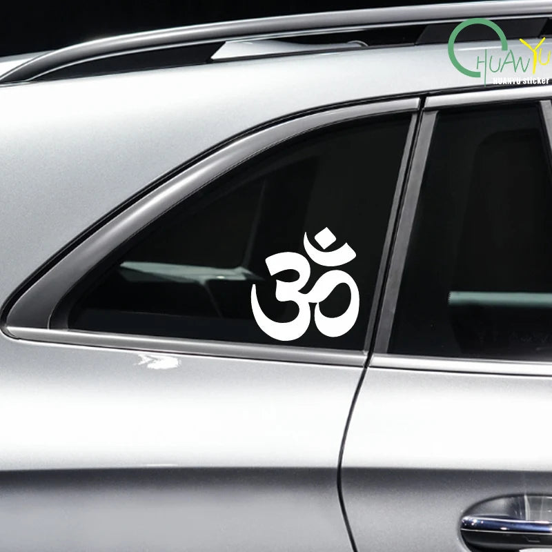 Removable Yoga Om Symbol Vinyl Sticker for Laptop, Car, Cup, andHome Decor -Meditation and Namaste Decals DlY Decoration