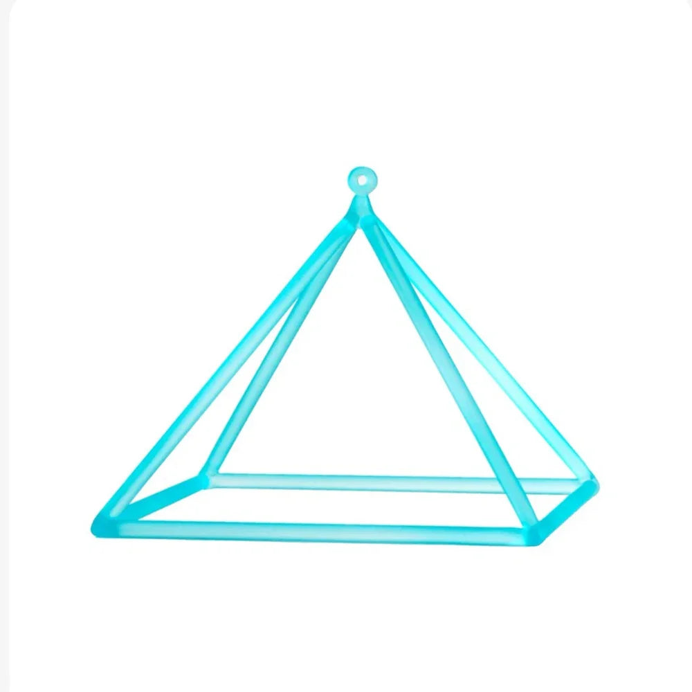 STAR LINKUP 8 Inch Color Clear Quartz Crystal Singing Pyramid for Meditation and Sound Healing with Free Mallet