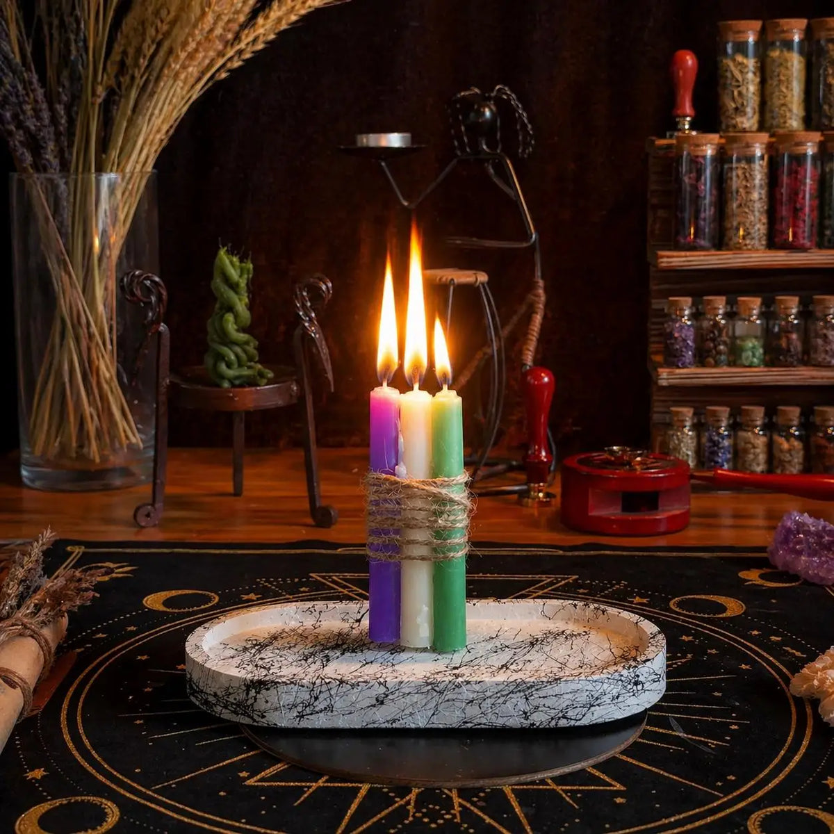 12 Pack Colored Spell Candles for Rituals Essential Witchy Things for Altar Supplies Pagan Altar Decor Taper Candles