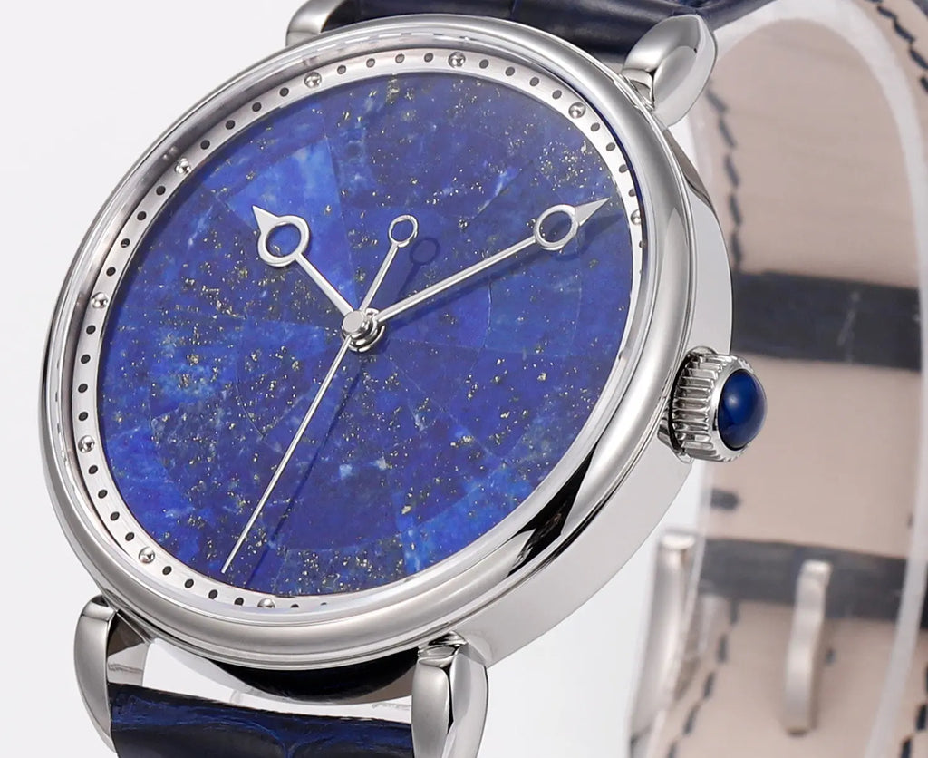 Automatic Mechanical Watch Men's S2488HUASUO Watch Natural Lapis Lazuli Limited Edition Waterproof