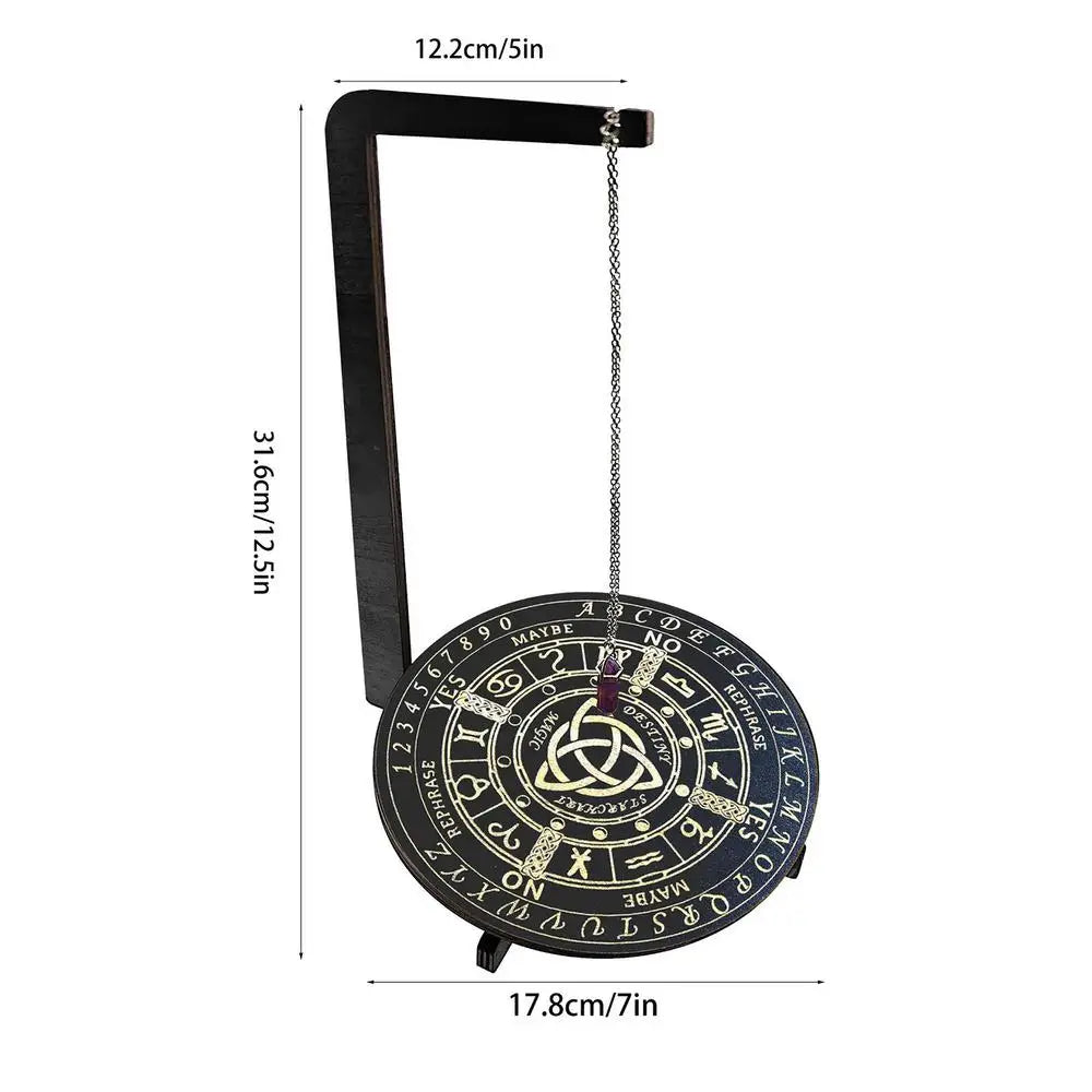 Wood Pendulum Display Stand Jewelry Crystal Display Shelf Stand Dowsing Planchette Board For Bedroom Living Room Yoga Meditation