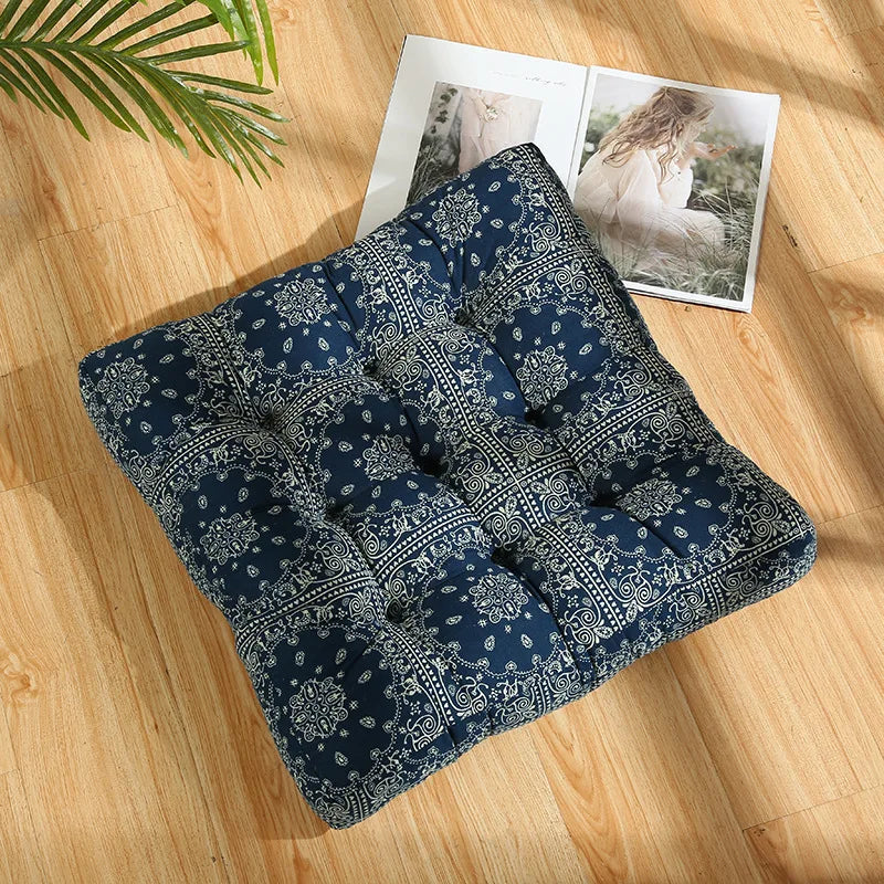 Round Floor Cushion Pillow Thickened Tatami Yoga Mat for Meditation Machine Washable Seat Cushion Office Sleeping Mat