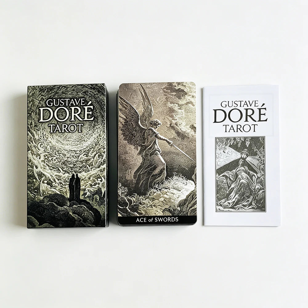 Gustave Dore Tarot Cards With Paper Instruction Manual For Beginners & Pros, Ideal For Divination, Meditation & Gifts