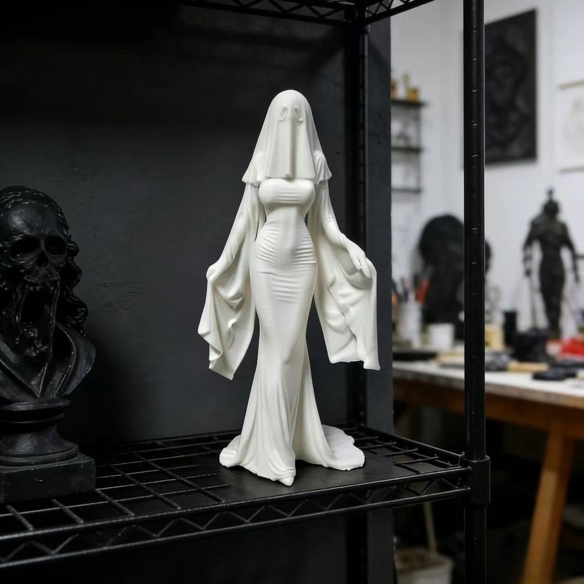 10cm/4Inch Character Figurine, Spiritual Banner Design, 3D Printed Collectible Ornament, Desktop Decorations
