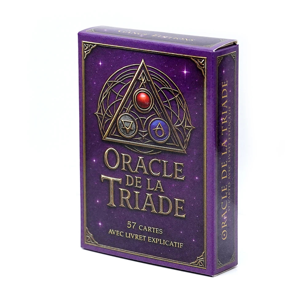 Triad Oracle Deck Mystical Divination Cards with Guidebook Ancient Eye Symbol Tarot Style Spiritual Reading Fortune Telling Medi