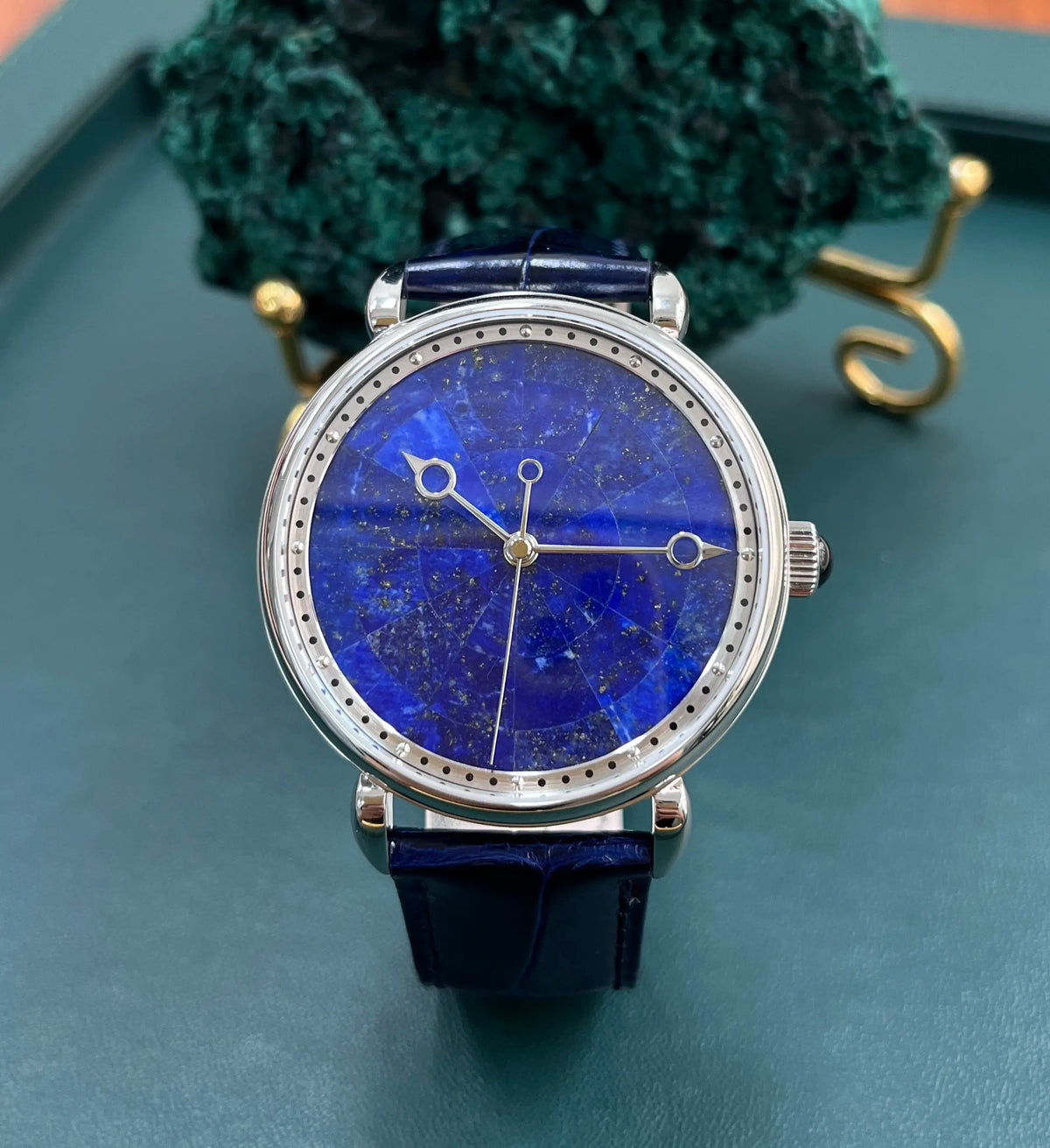 Automatic Mechanical Watch Men's S2488HUASUO Watch Natural Lapis Lazuli Limited Edition Waterproof