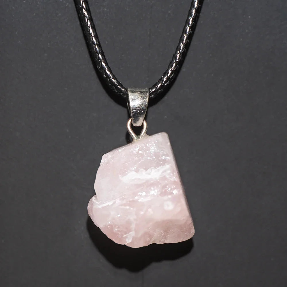Natural Amethysts Flower Necklace Reiki Healing Stone Irregular Shape Jewelry DIY Gift Adjustable Choker Lucky Pendant For Women