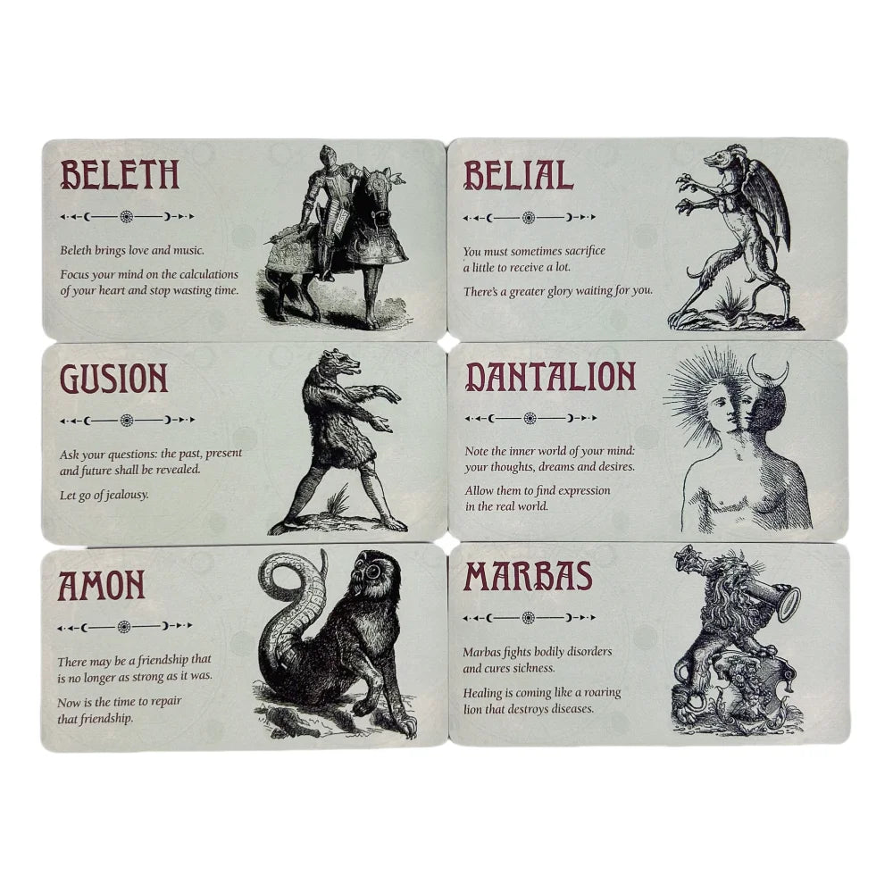 Demon of the Day Deck | Angel of the Day Oracle Cards A 40 Tarot English Divination Edition Deck Borad Playing Games For Party
