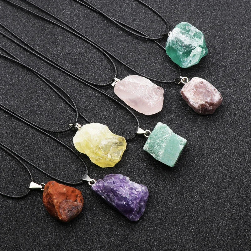 Natural Amethysts Flower Necklace Reiki Healing Stone Irregular Shape Jewelry DIY Gift Adjustable Choker Lucky Pendant For Women