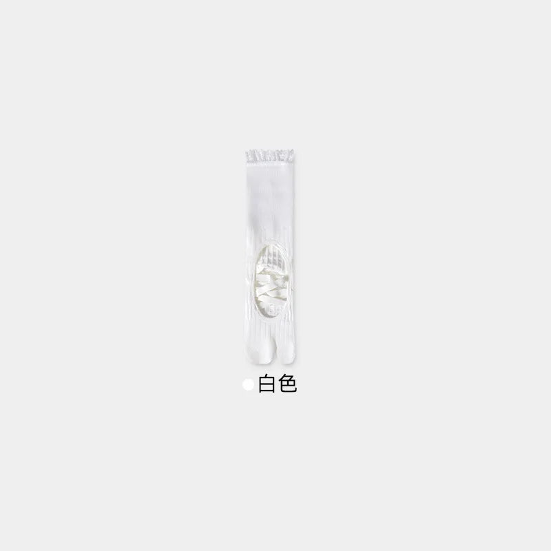 Lace Trim Split Toe Yoga Socks Women Silicone Anti-slip Breathable Ballet Pilates Fitness Socks Fashion Girls Cotton Socks Gifts