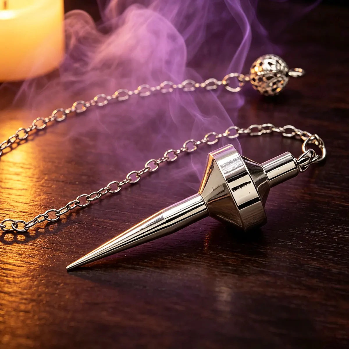 Retro Copper Metal Pendulum for Divination Dowsing Reiki Cone Pointed Pendulums Healing Wicca Spiritual Tool  Witch Pendulo X406