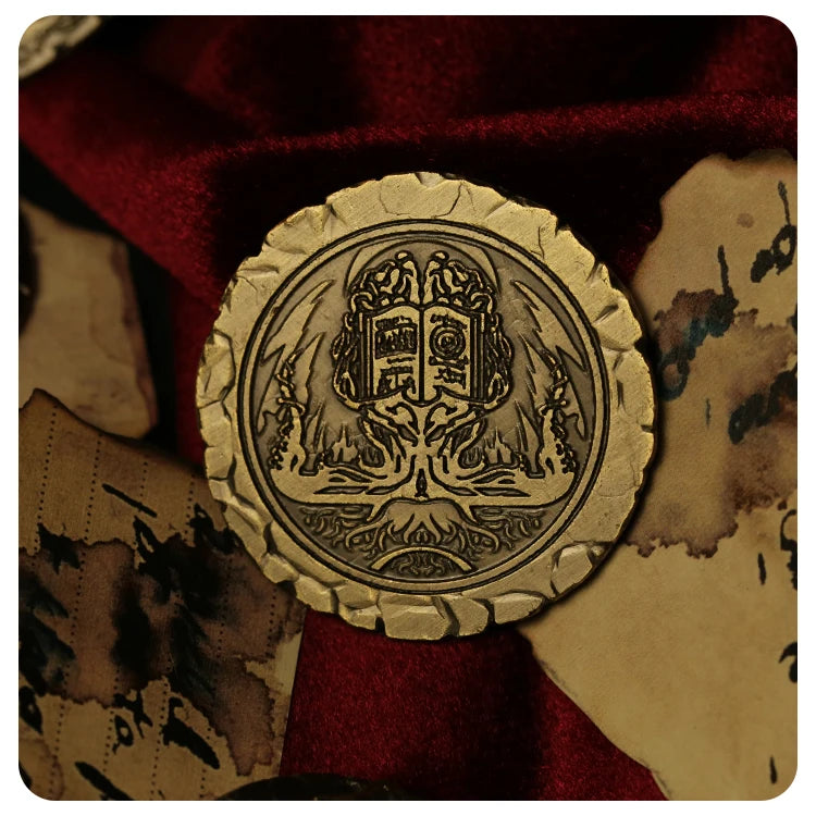 Genuine Lord Of The Mysteries Collection: 22 Pathways To Divinity Badge & Blasphemy Slate Bookmark Set Collectibles Gift