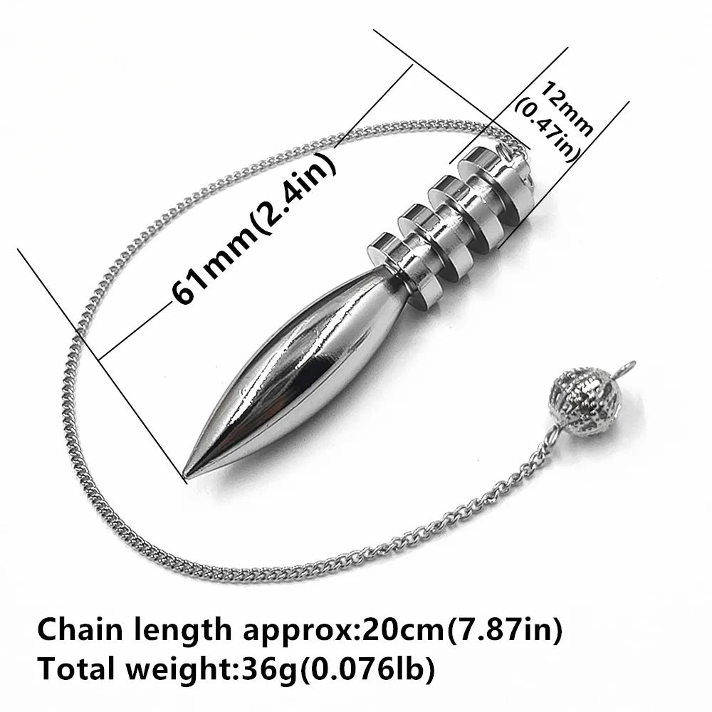 Wholesale, Metal Pendulum For Dowsing Divination Healing Spiritual Wicca Women Men Amulet Screw Shape Pendule Radiestesia Charm