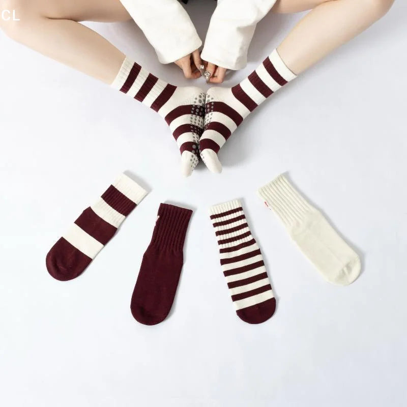 AttireTrove1 Pair Of Pilates Exercise Fitness Adult Dance Anti Slip Socks Leg Pressure Floor Yoga Socks