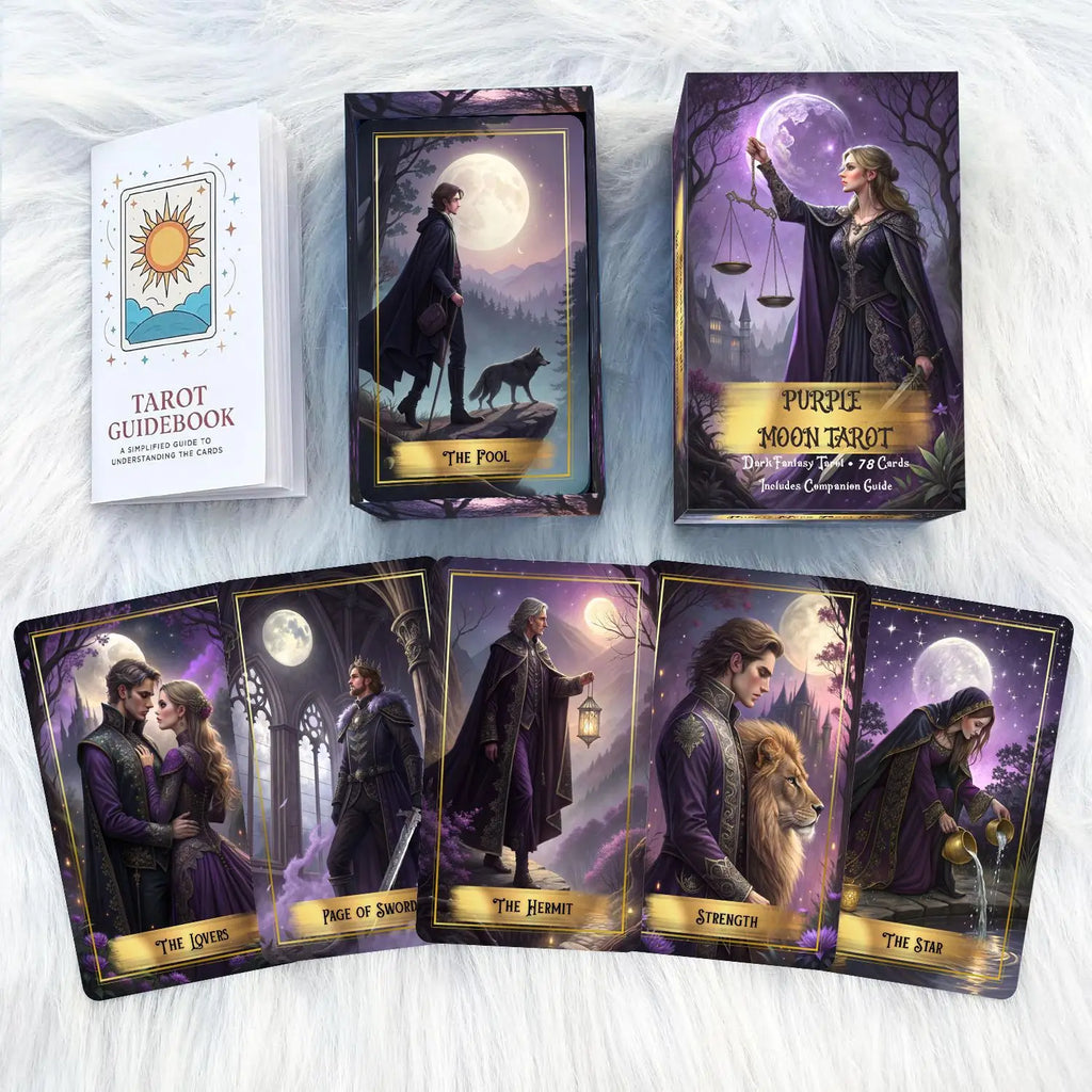 Purple Moon Tarot Cards Deck