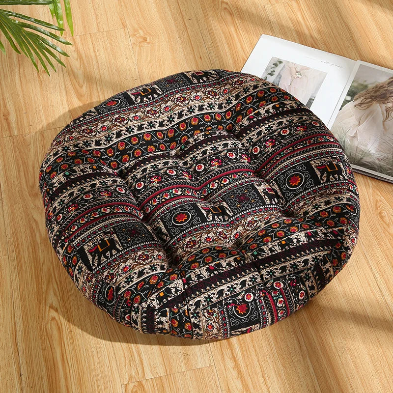 Round Floor Cushion Pillow Thickened Tatami Yoga Mat for Meditation Machine Washable Seat Cushion Office Sleeping Mat