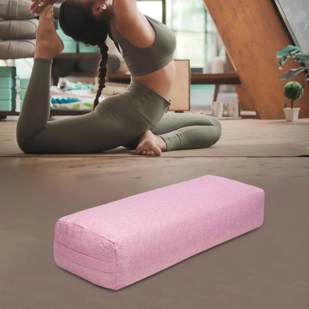 Skin Friendly Sponge Yoga Bolster Pillow for Rest Sleep and Office Washable Support Block for Yoga Accessories