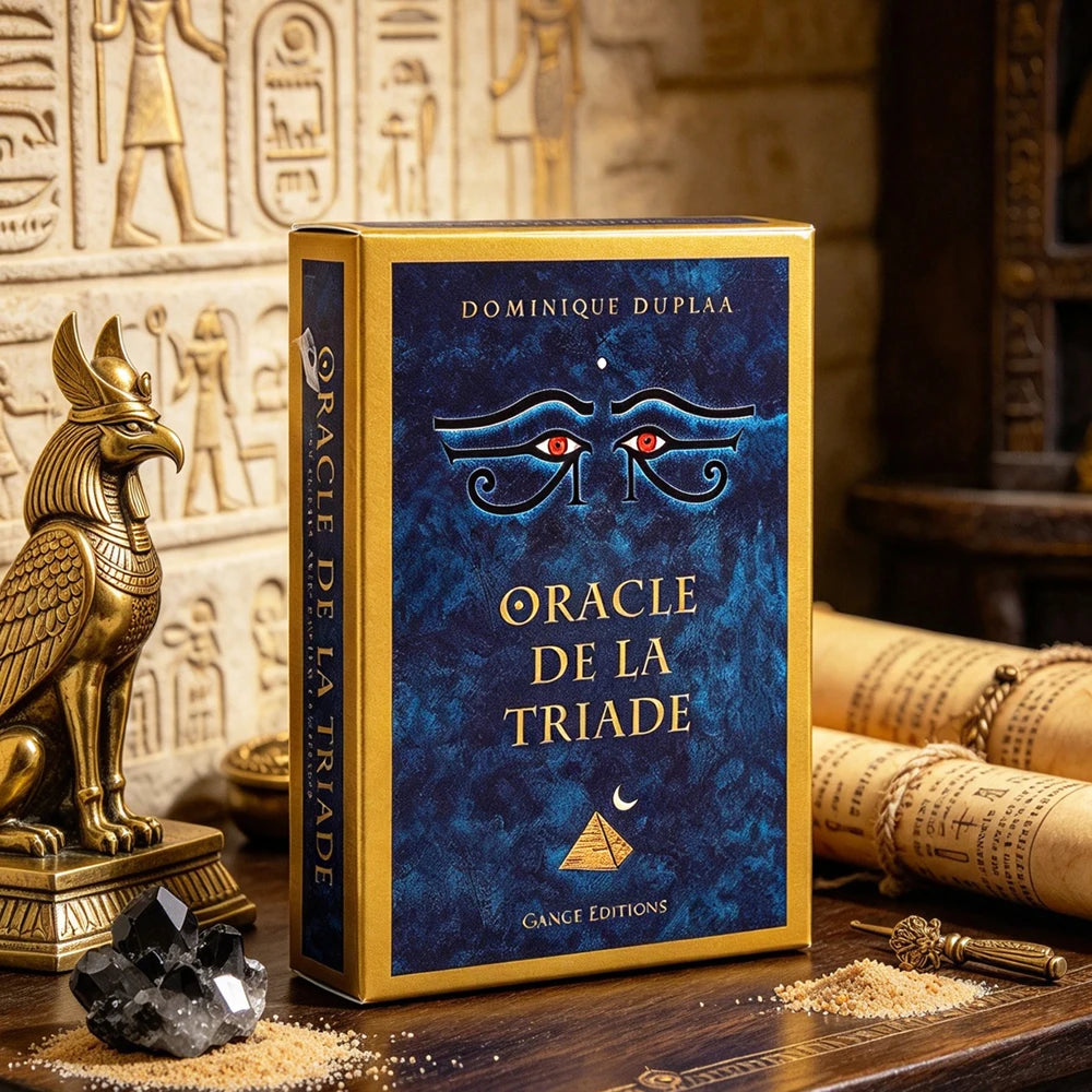 Oracle De La Triade Oracle Cards 57-Card Deck With Paper Instruction Manual,French Version Mystic Divination Cards Game 10.2*7.3