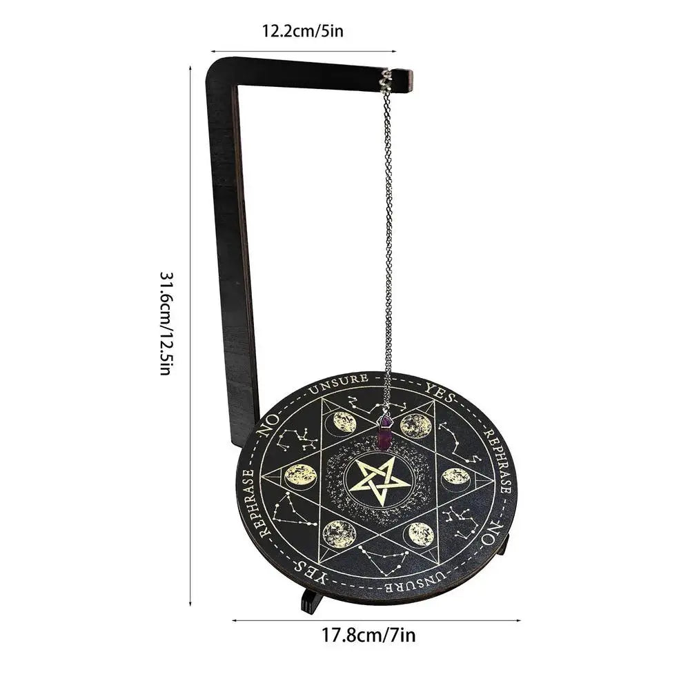 Wood Pendulum Display Stand Jewelry Crystal Display Shelf Stand Dowsing Planchette Board For Bedroom Living Room Yoga Meditation