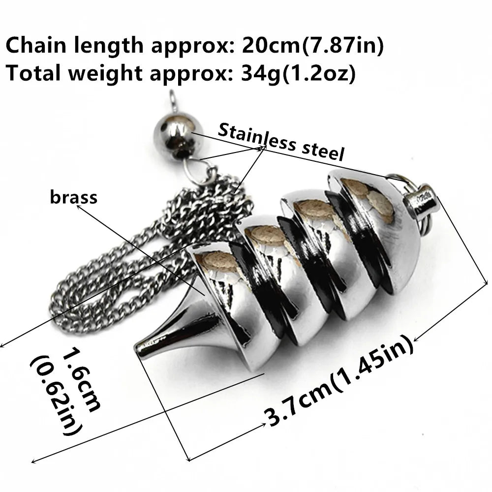 Wholesale, Metal Pendulum For Dowsing Divination Healing Spiritual Wicca Women Men Amulet Screw Shape Pendule Radiestesia Charm