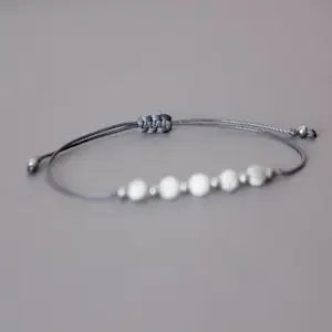 Women's white howlite crystal bracelet best friend gift natural stone gemstone