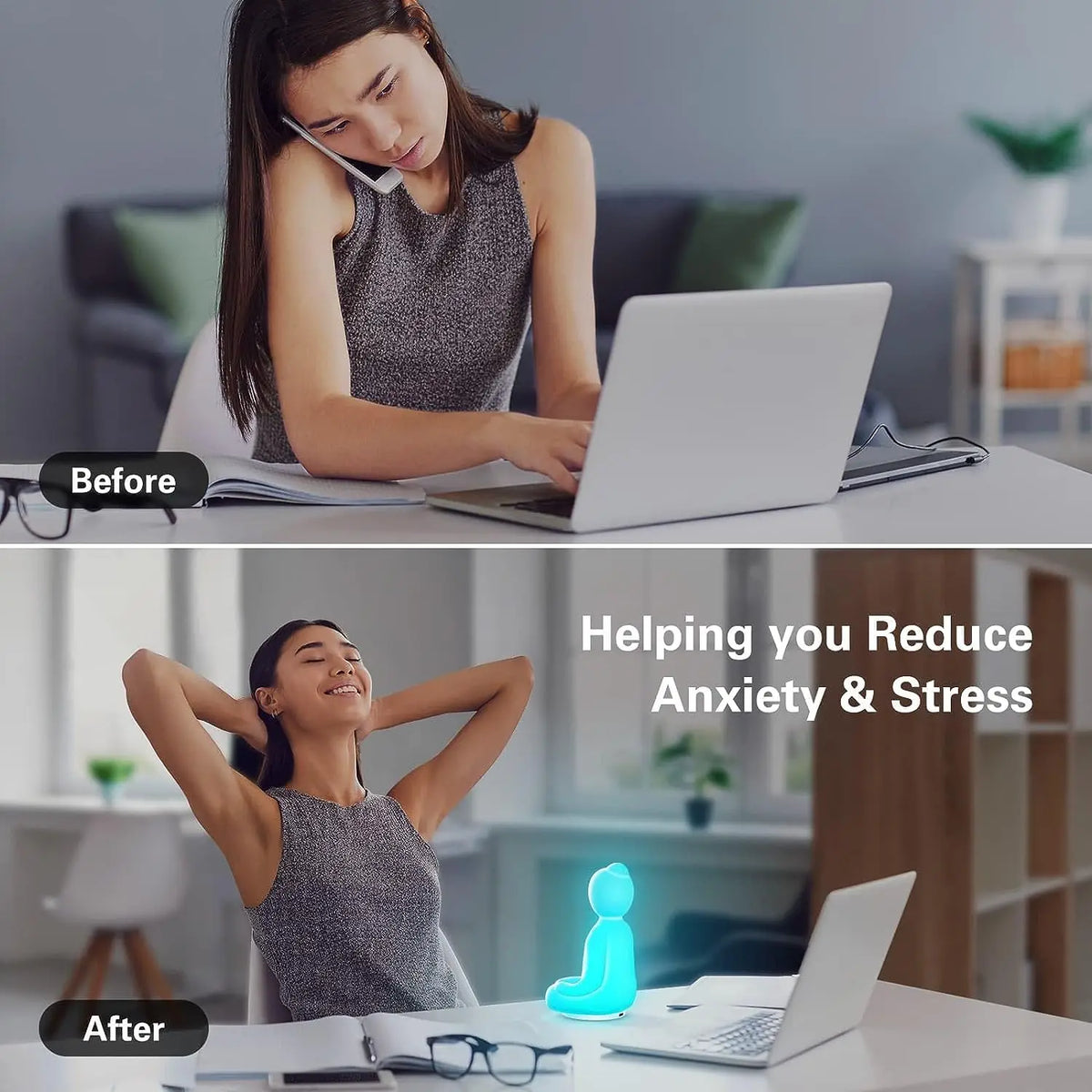 Mindful Breathing Yoga | 4-7-8 Guided Visual Meditation Breathing Light for Mindfulness Slow Down Your Breathing, Calm Your Mind