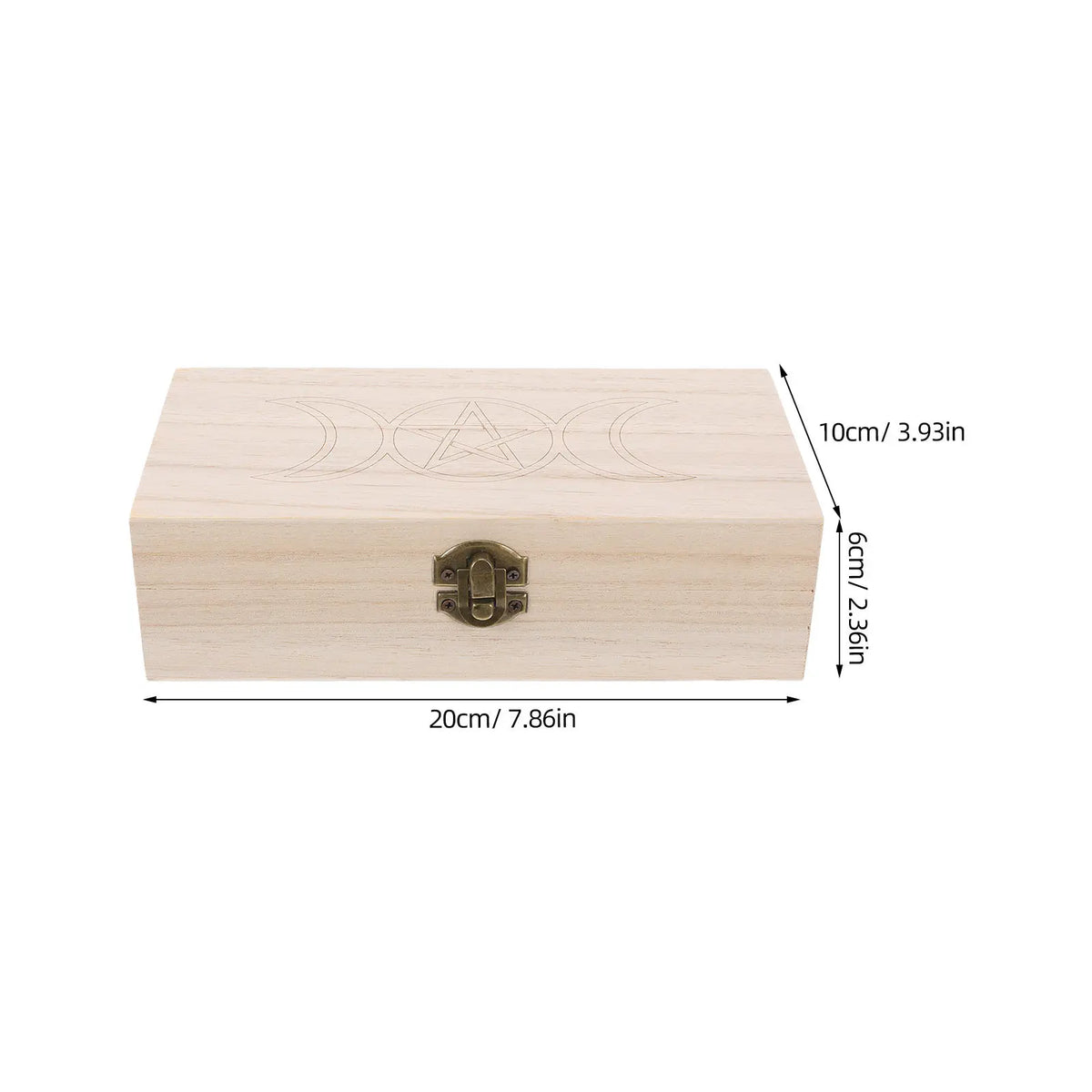Wooden Tarot Card Holder Box Decorative Storage Chest Rectangle Keepsake Jewelry Organizer Memory Photo Trinket Divination Tool