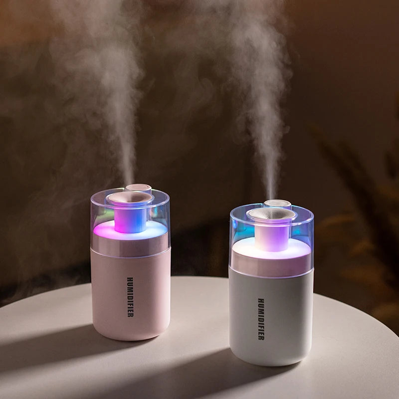 USB Portable 180ML Mini Air Humidifier for Bedroom Desktop Car Home-Silent Atomization with Aromatherapy Function