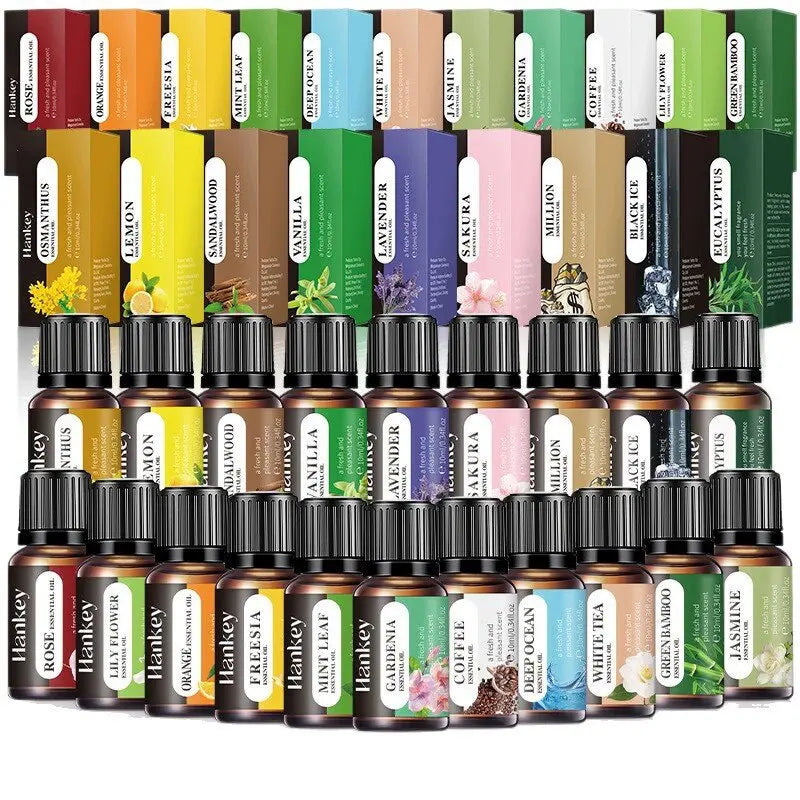 20 Flavors 10ml Essential Oils for Aroma Diffuser Air Humidifier Home Water-soluble Lavender Vanilla Orange Olive Fragrance Oil
