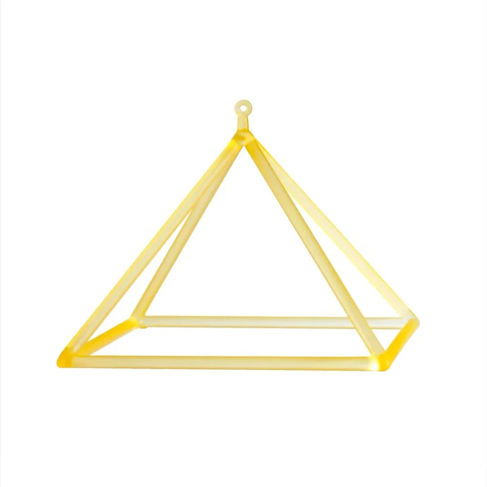 STAR LINKUP 8 Inch Color Clear Quartz Crystal Singing Pyramid for Meditation and Sound Healing with Free Mallet