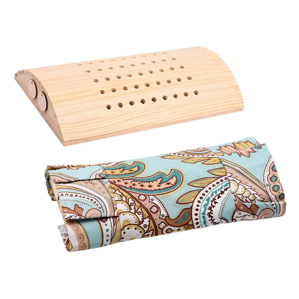 Wood Neck Pillow Traditional Design Comfortable Backrest Cushion for Sauna Flight Yoga Chair