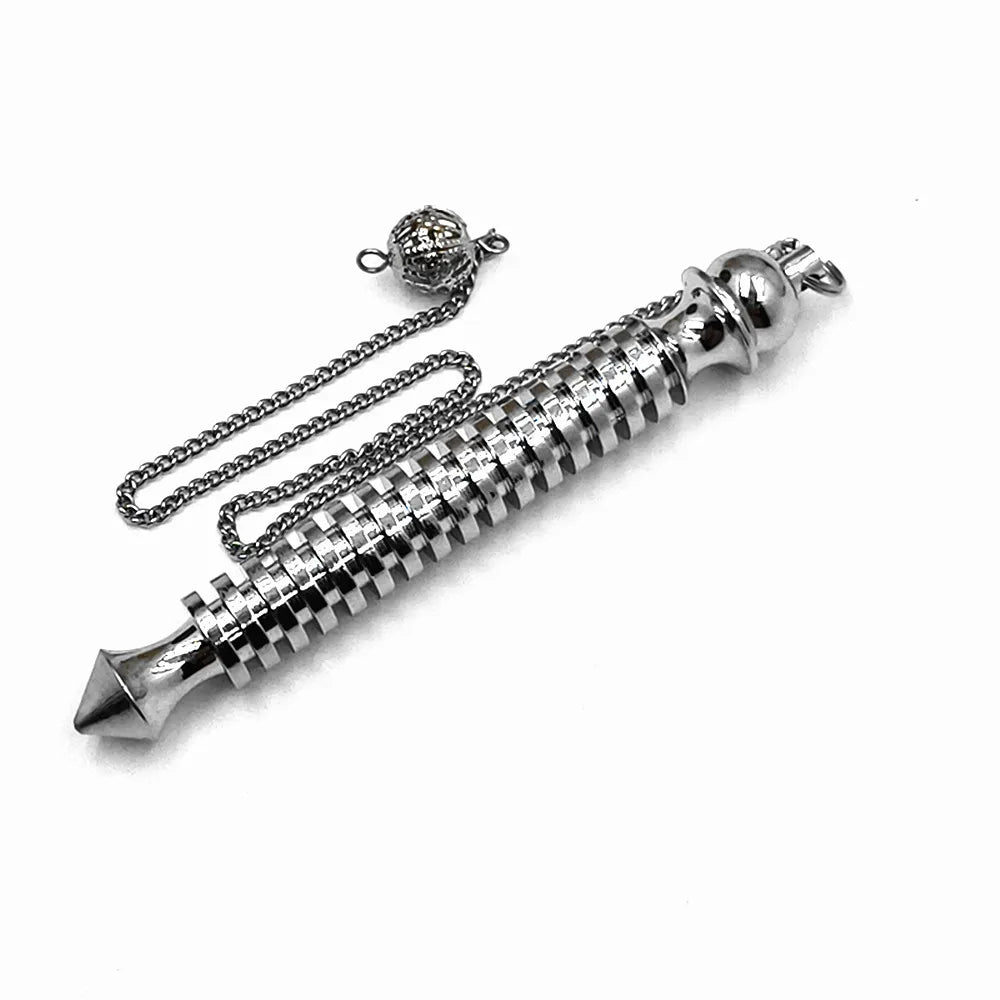 Wholesale, Metal Pendulum For Dowsing Divination Healing Spiritual Wicca Women Men Amulet Screw Shape Pendule Radiestesia Charm