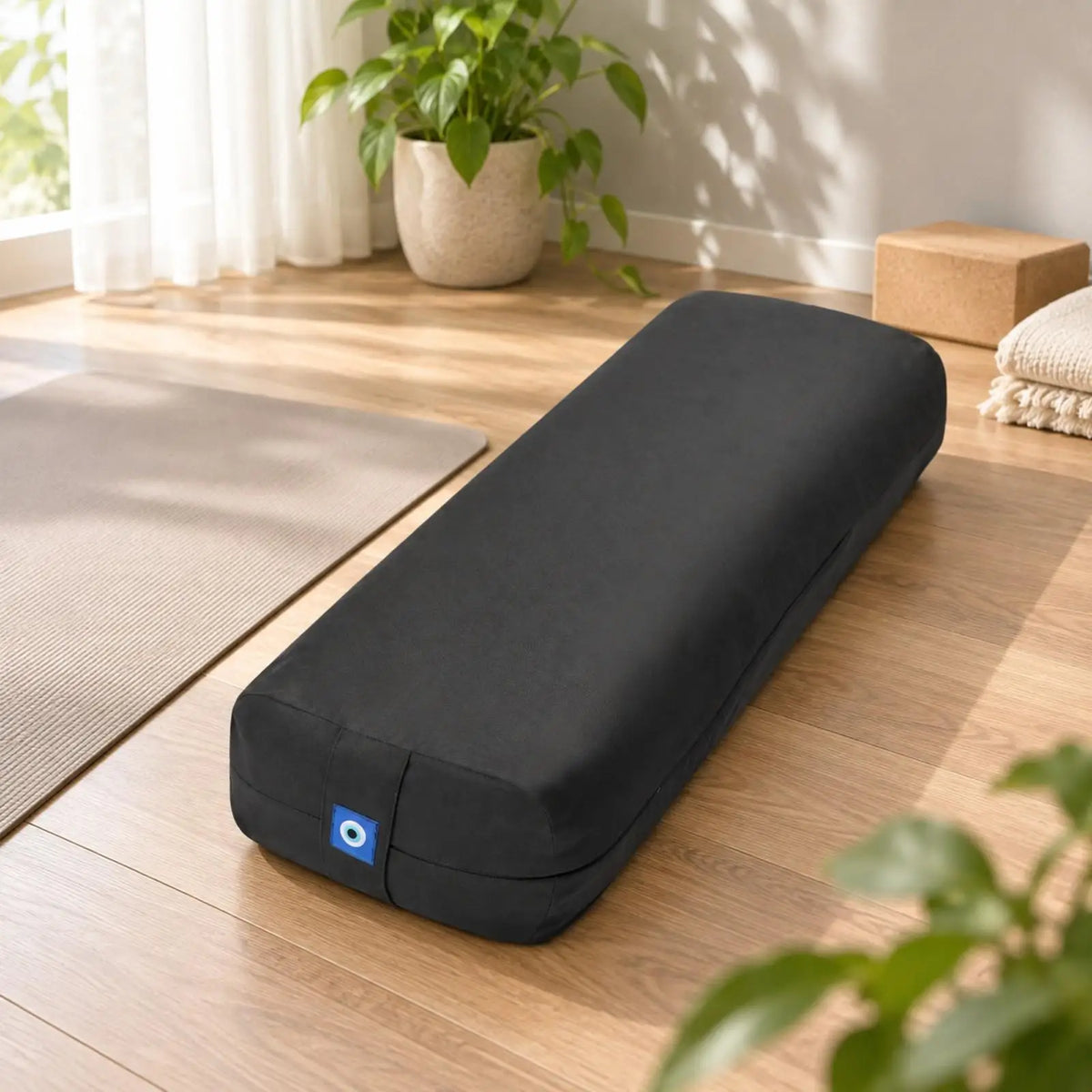 Yoga Bolster Pillow Cotton Rectangular Cushion for Relaxation Exercise Support for Neck Reclining Restorative Fitness Gear