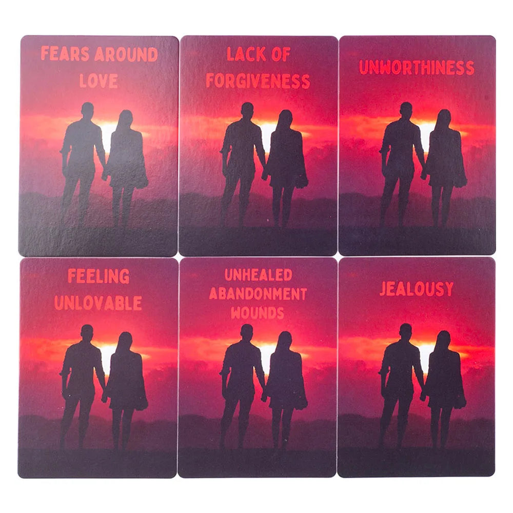 Blocks to Love Oracle 64 Cards Tarot for Soulmate and Romantic Relationships 8.3x6.3cm Board Game for Insightful Connections