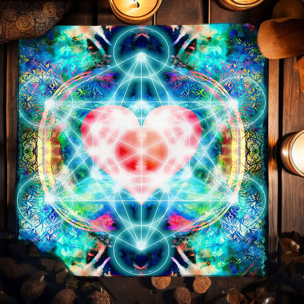 Mandala Flower Of Life Tarot Tablecloth Altar Cloth Pagan Witchcraft Divination Oracle Card Pads Galaxy Tarot Reading Cloth