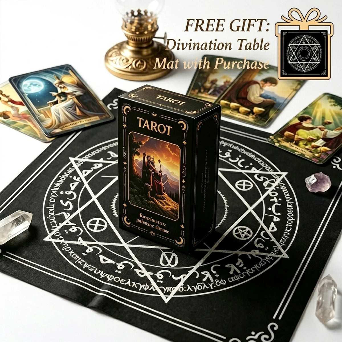 Renaissance Tarot Deck 78 Pcs High‑Quality Tarot Cards with Tarot Mat for History Art Enthusiasts Spiritual Journey Divination