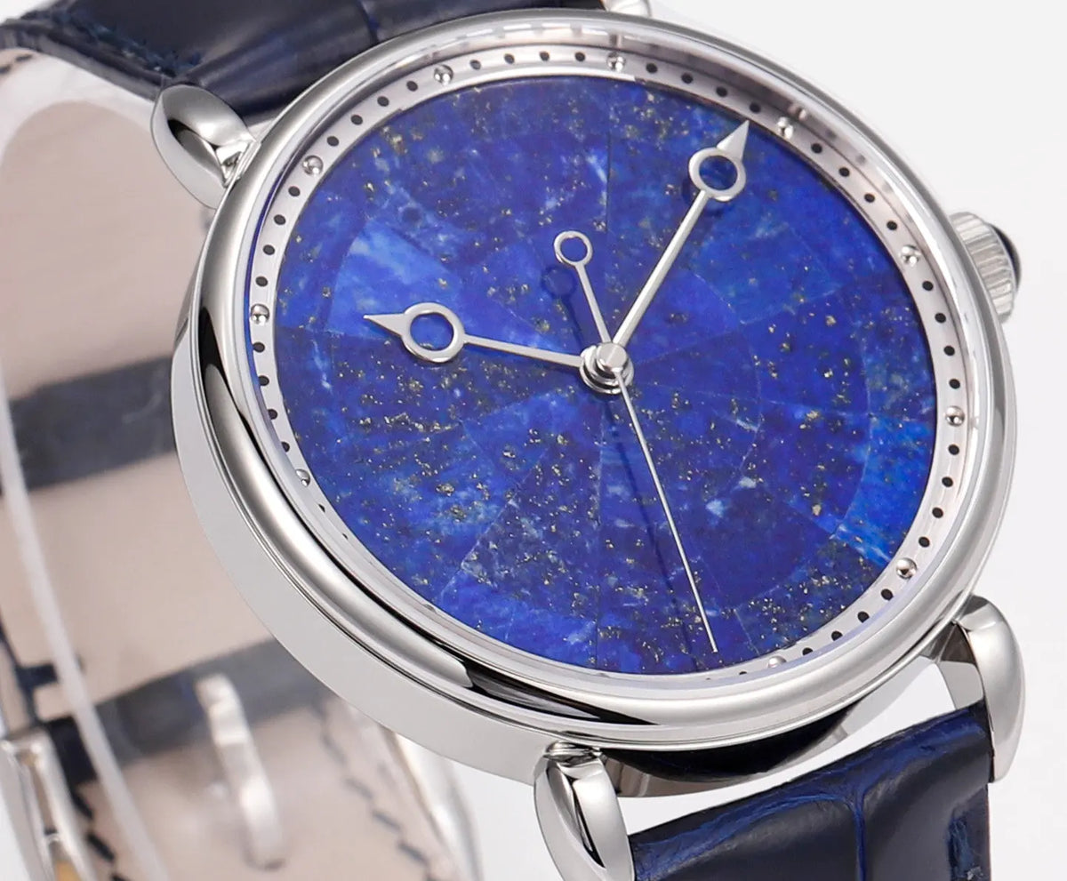 Automatic Mechanical Watch Men's S2488HUASUO Watch Natural Lapis Lazuli Limited Edition Waterproof
