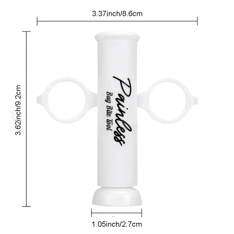 Negative-pressure suction device—for mosquito bites and bee stings naturally relieves discomfort caused by bites; chemical-free.