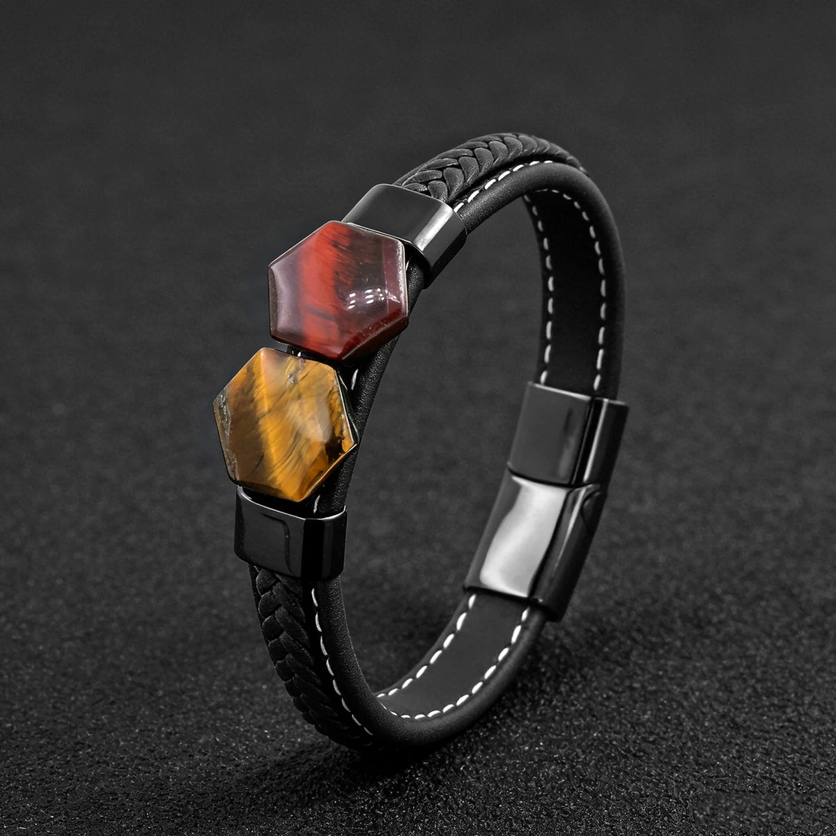 Natural Tiger Eye Stone Bracelet For Men & Women - Healing Crystal Energy Adjustable Minimalist 2026 Trendy Fashion Jewelry
