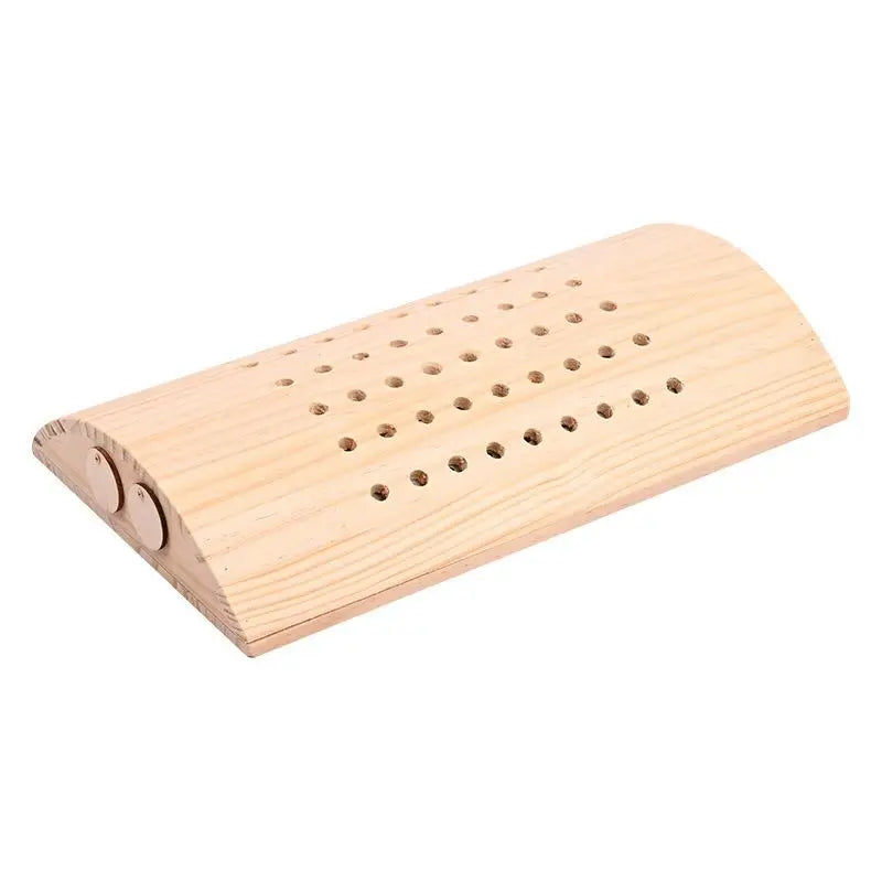 Wood Neck Pillow Traditional Design Comfortable Backrest Cushion for Sauna Flight Yoga Chair