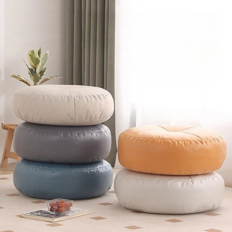 Floor Cushion Thickened Tatami Mat Pad Round Lounge Seat Cushion for Reading Floor Seating