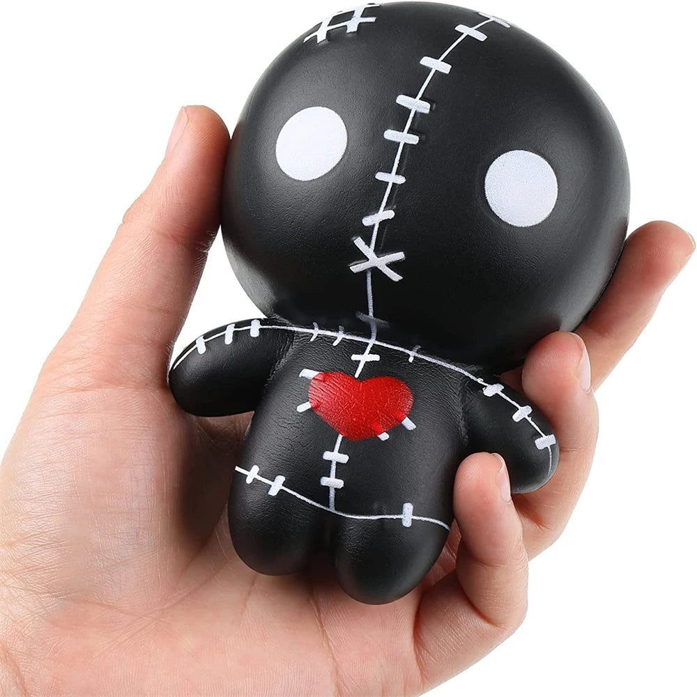 Voodoo Doll Squishy Toy Slow Rising Stress Relief Doll Cute Halloween Squeeze Toy Soft Squishies for Kids & Adults