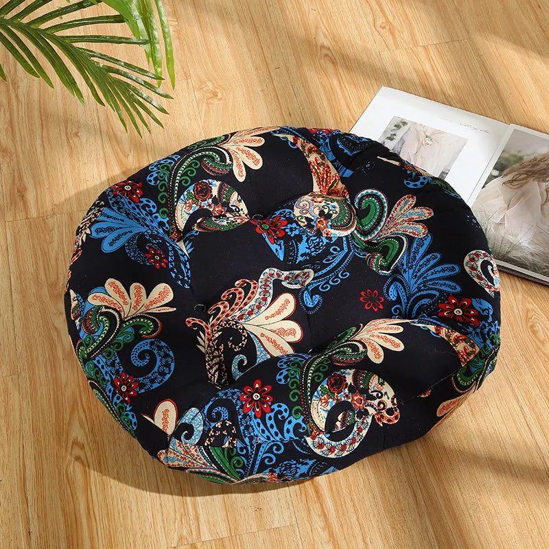 Round Floor Cushion Pillow Thickened Tatami Yoga Mat for Meditation Machine Washable Seat Cushion Office Sleeping Mat